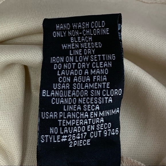 LE BOS | Size 10 | Champagne Embellished Sleeveless Dress & Sheer Jacket NWT - Picture 13 of 15